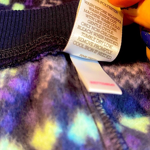 Fleece super soft micro fleece pants Nordic pattern Drawstring - Picture 5 of 5